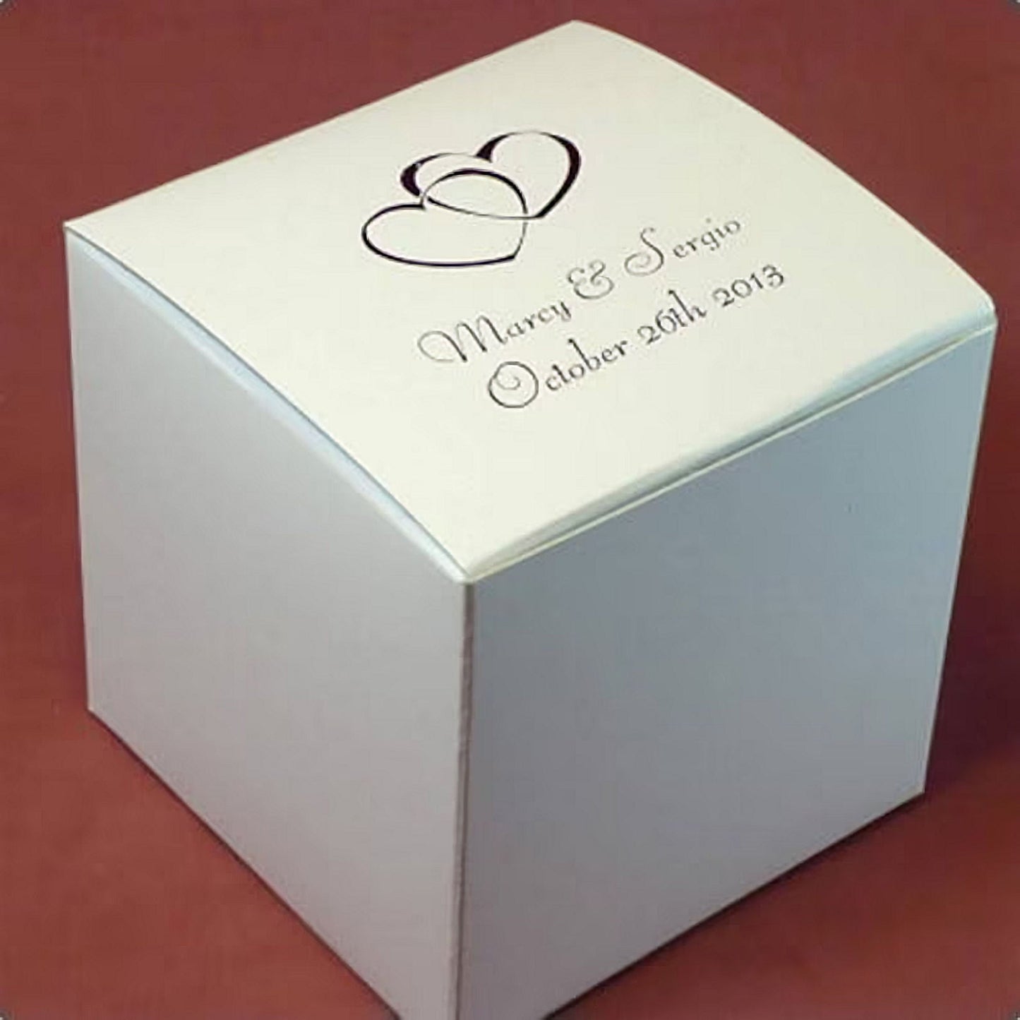 Personalized Favor Box 3 x 3 x 3" / 25 Boxes
