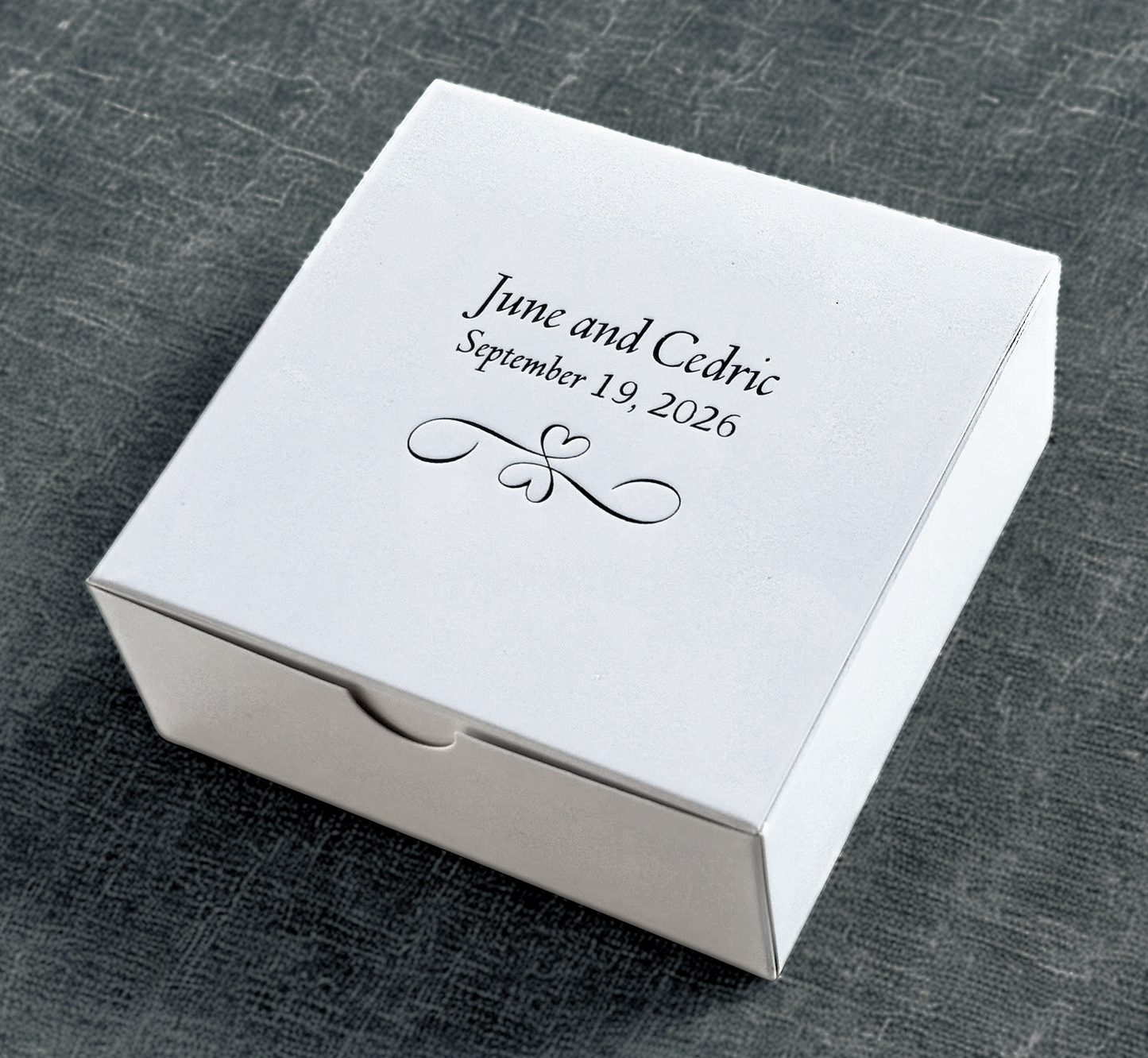 Personalized Favor Box 5 x 5 x 2" / 25 Boxes