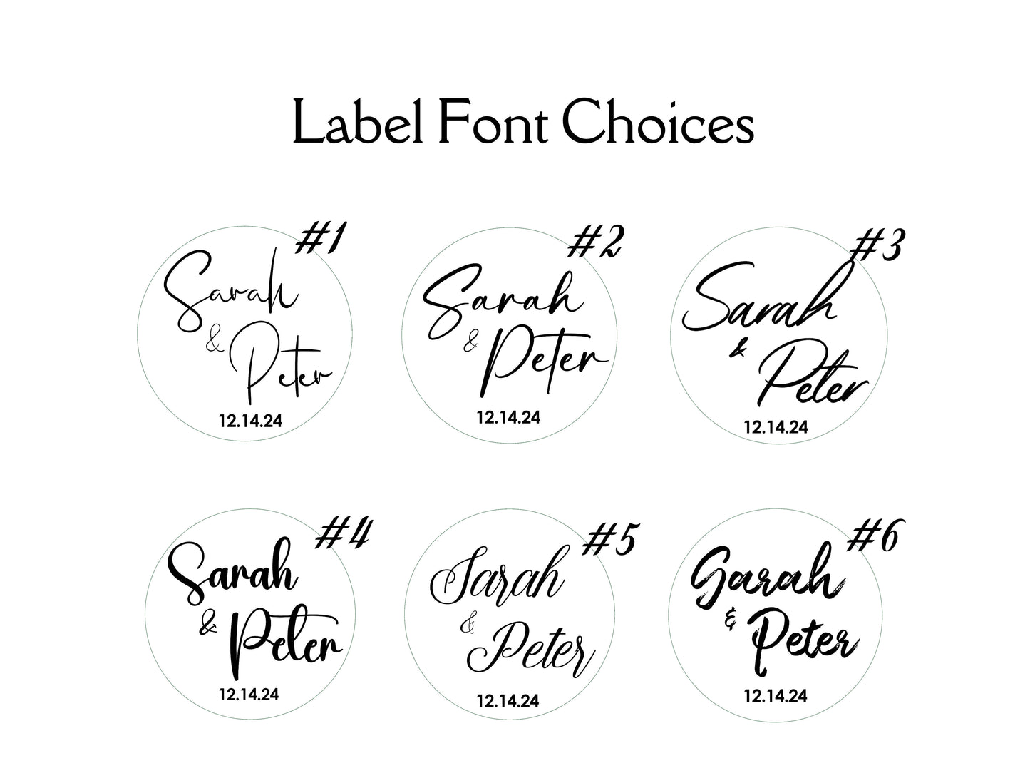 50 Personalized Custom Wedding Sticker Labels - 2" White / Square