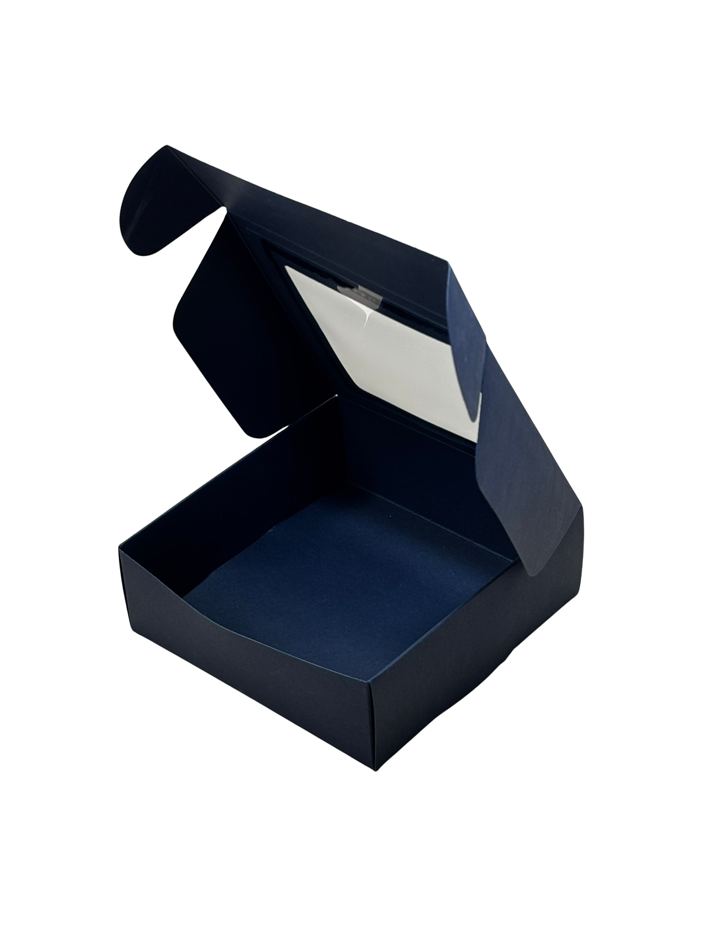 Black Window Favor Box 5 x 5 x 1-3/4" - 10 Boxes