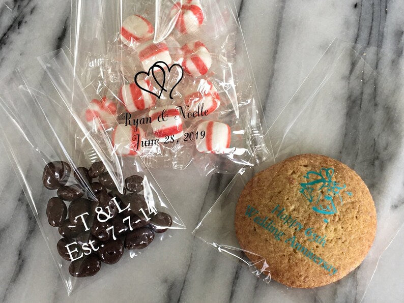 Personalized Cello Gift Bags 4x6" - 50 Bags