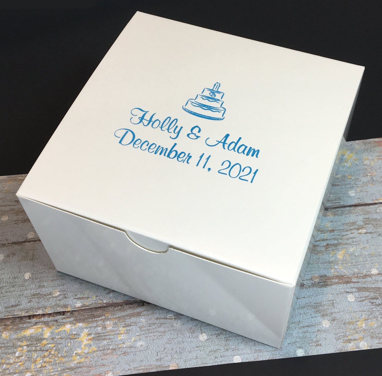 Personalized Favor Box 5 x 5 x 3" / 25 Boxes