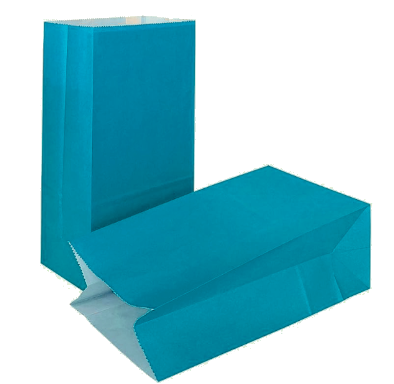 Gloss Paper Small Lunch Bag/Treat Bag - BLUE / 10 Bags