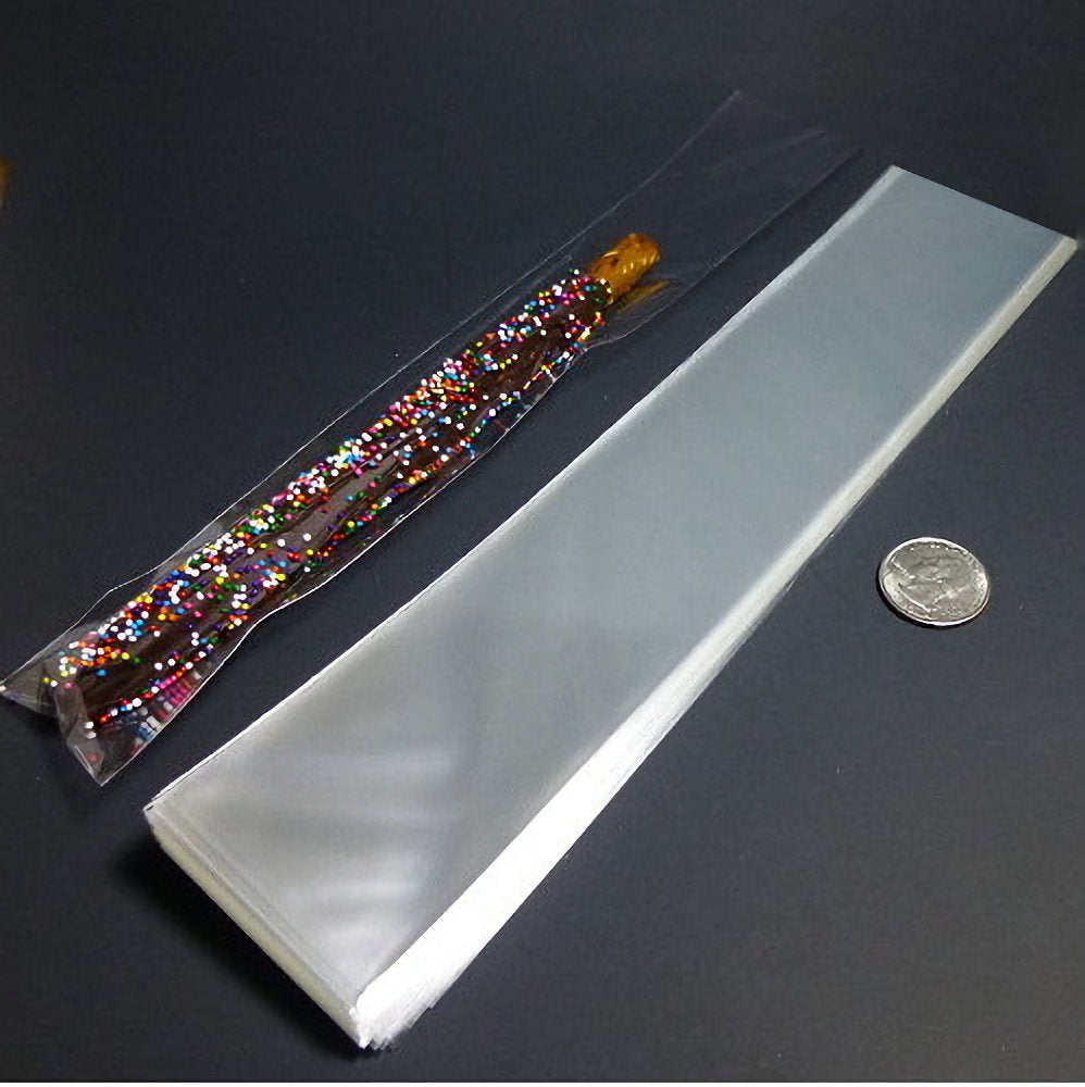 Clear 1.2mil Polypropylene 'Cellophane' Favor Treat Bags 2 x 10" / 50 Bags