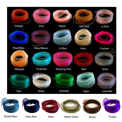 Organza Mono Edge Sheer Ribbon 25 yds x 5/8"