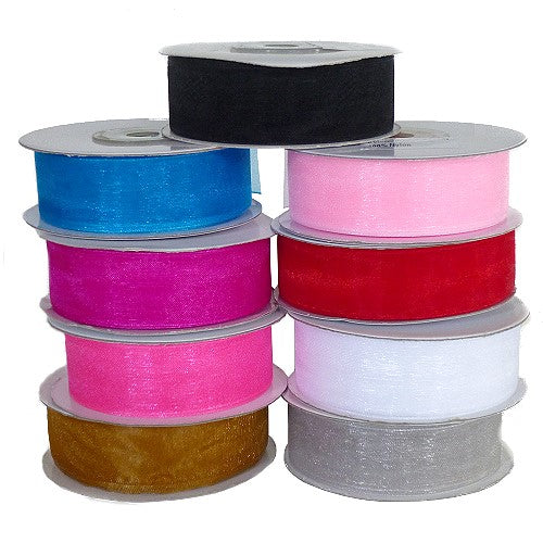 Organza Mono Edge Sheer Ribbon 25 yds x 7/8"