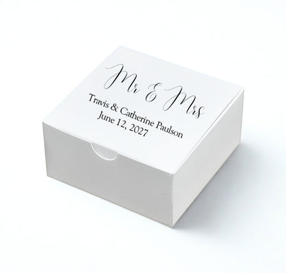 Personalized Favor Box 4 x 4 x 2" / 25 Boxes