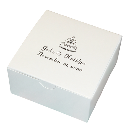 Personalized Favor Box 4 x 4 x 2" / 25 Boxes