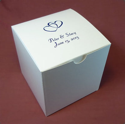 Personalized Favor Box 4 x 4 x 4" / 25 Boxes