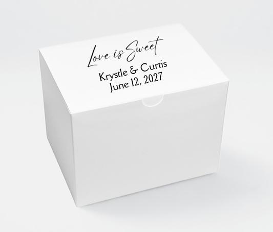 Personalized Favor Box 6 x 4 x 4" / 25 Boxes