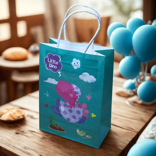 Paper Gift Bag w/Handles - Little Dinosaur