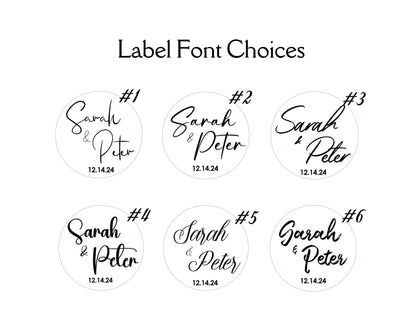 50 Personalized Custom Wedding Sticker Labels - 2" White / Round