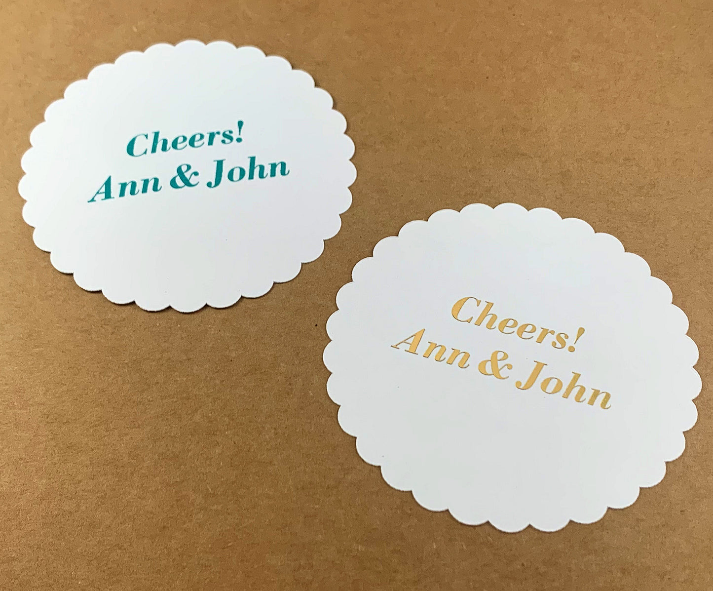 Personalized Paper Drink Coasters 4" Round - Budgetboard