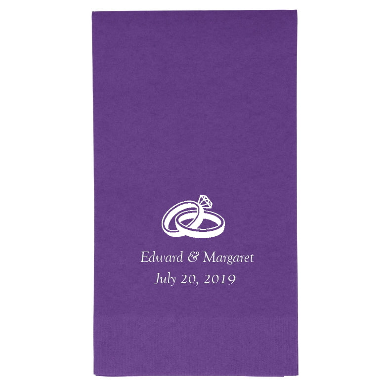 Personalized Dinner Napkin - Image with 2 Lines  / 50 Napkins