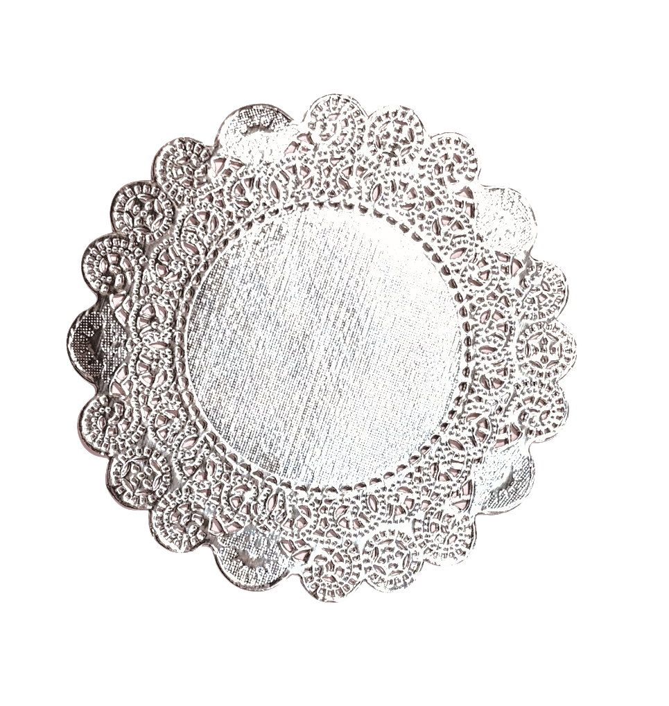 Paper Doilies - Silver Foil 6" / 25 pcs