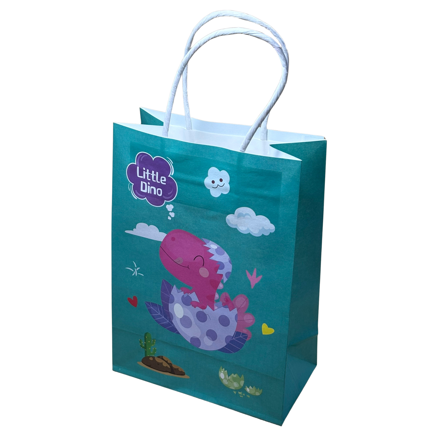 Paper Gift Bag w/Handles - Little Dinosaur