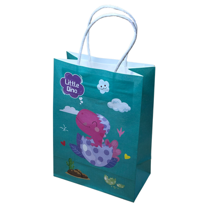 Paper Gift Bag w/Handles - Little Dinosaur