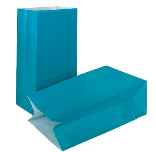 Gloss Paper Small Lunch Bag/Treat Bag - BLUE / 10 Bags