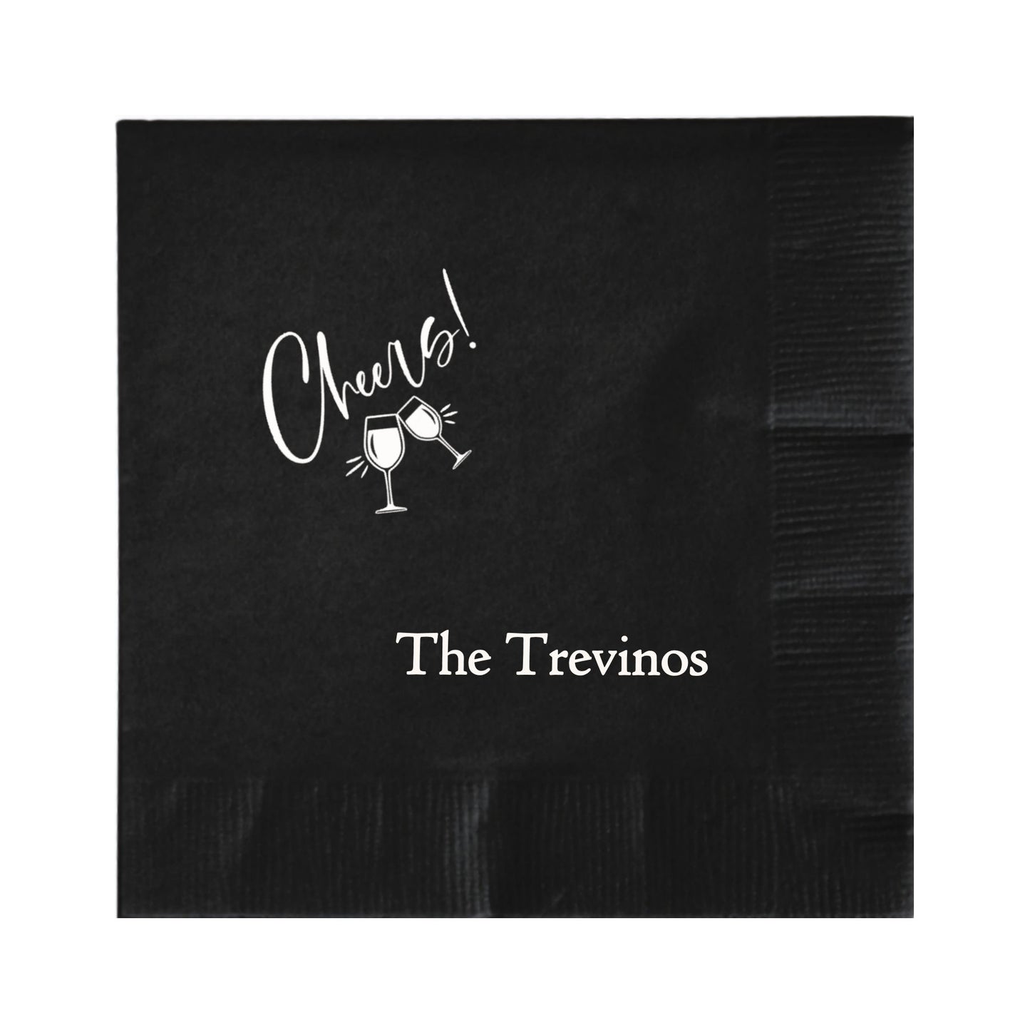 Personalized Beverage Napkin - Cheers!  / 50 Napkins