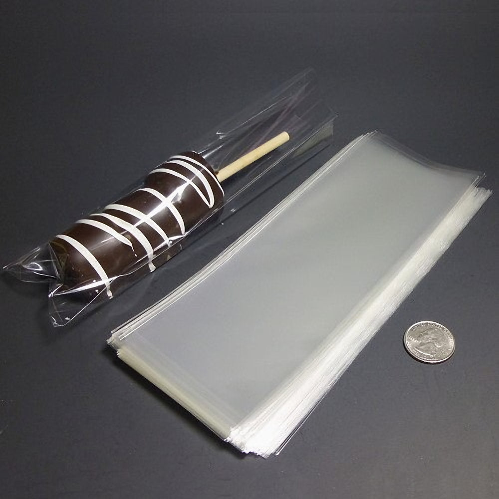 Clear 1.5mil Polypropylene 'Cellophane' Favor Treat Bags 3 x 8" / 50 Bags