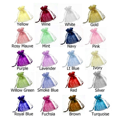 Organza Pouches 4 x 5" / Pack of 12